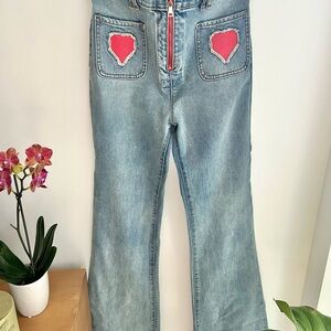 Revice Denim Jeans with Red Hearts
